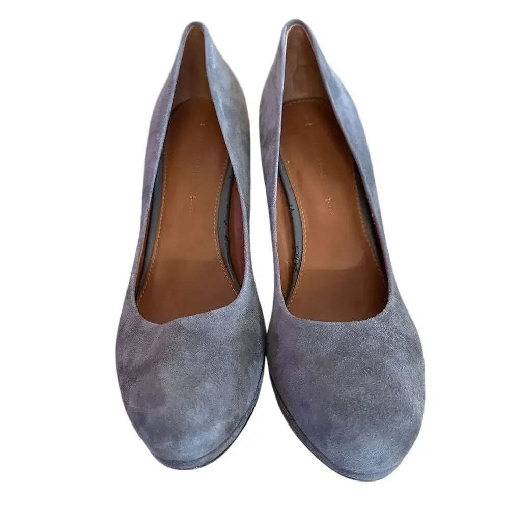 Banana Republic Women's Gray Suede High 4” Heel Pumps‎ Size 9.5